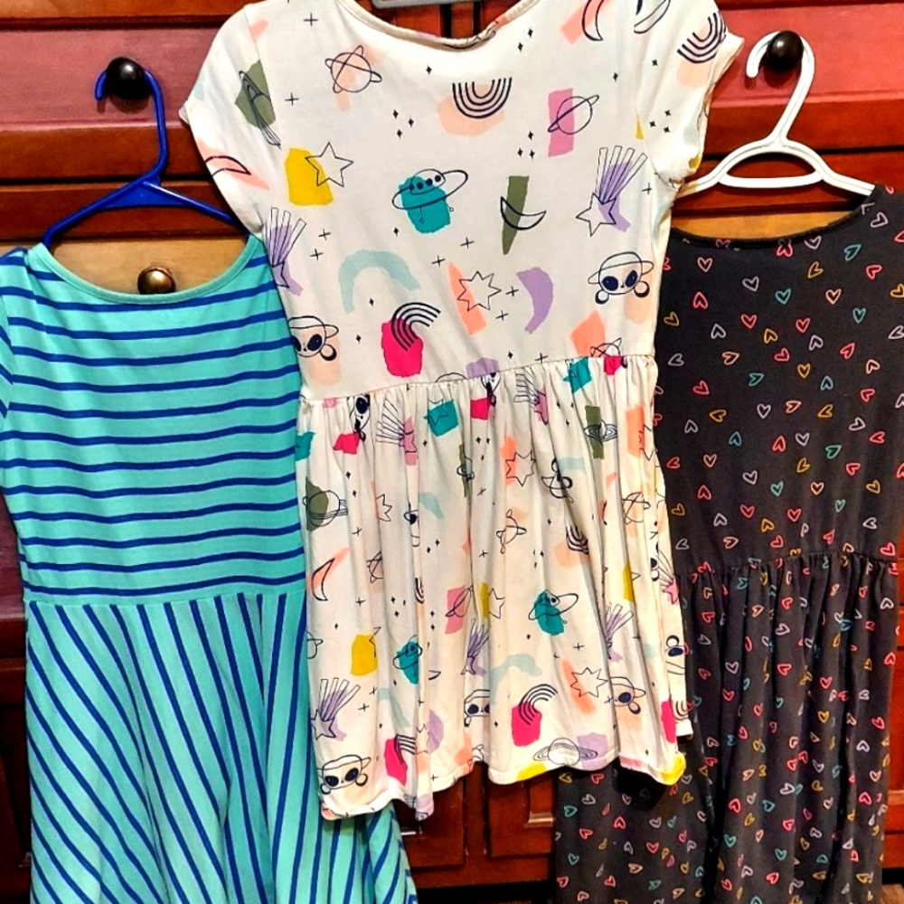 (3) Girls Cat& Jack Summer Casual Dresses XL(14-16)